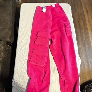Wonder Nation Pink Cargo Sweatpants